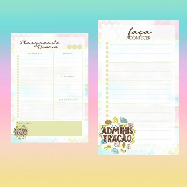 desk planner administracao arquivo digital planejamento semanal