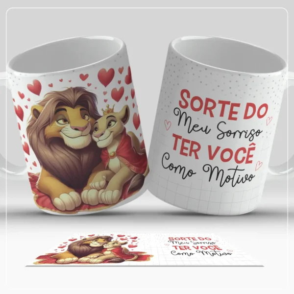 Dia dos Namorados: Artes JPG para Sublimar Canecas de Casal