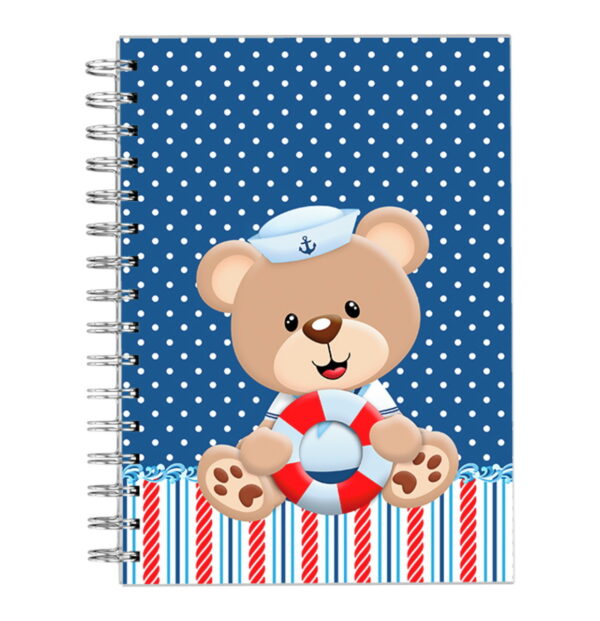 diario de creche ursinho marinheiro menino arquivo digital personalizacao