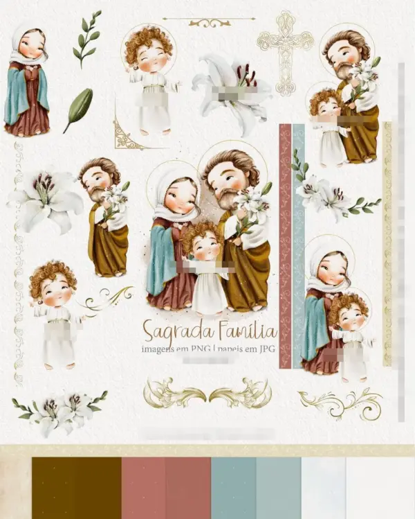 Download de Artes PNG Sagrada Família Aquarelada