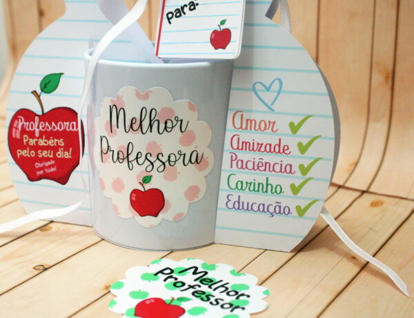 Embalagem e Arte Caneca Dia dos Professores - Studio e pdf - Imagem 4