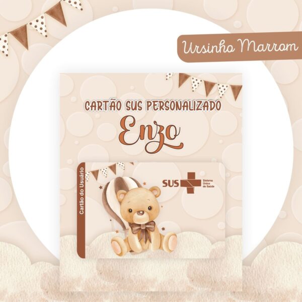 Encadernação Baby Ursinho Marrom - Arquivo Digital - Imagem 4