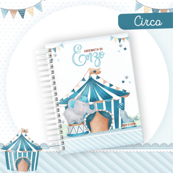 Encadernação Bebê Circo Menino - Arquivo Digital - Imagem 2