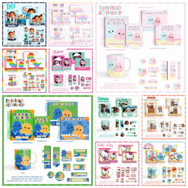encadernacao escolar 2022 arquivo digital etiquetas escolares