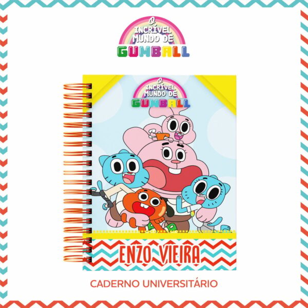 Encadernação Escolar Gumball - Arquivo Digital - Imagem 4