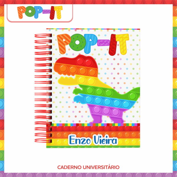 Encadernação Escolar Pop It Colorido - Arquivo Digital - Imagem 2