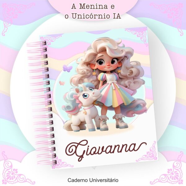 (encadernação Escolar + Saúde) a Menina e o Unicórnio Ia - Imagem 4