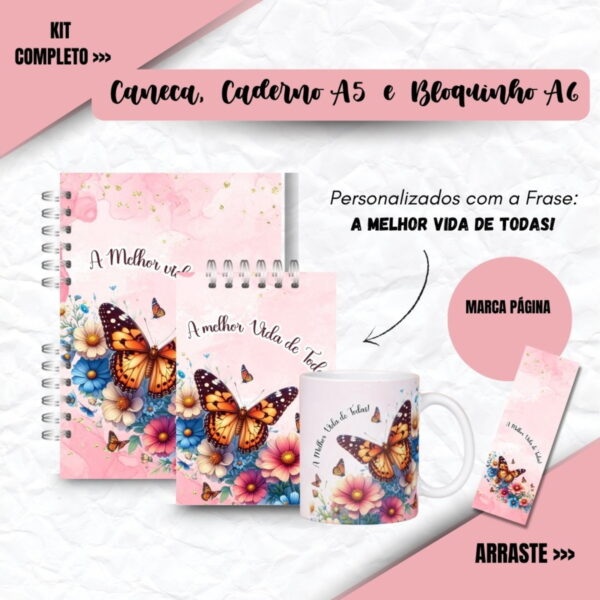 encadernacao floral rosa arquivo digital papel e scrapbook