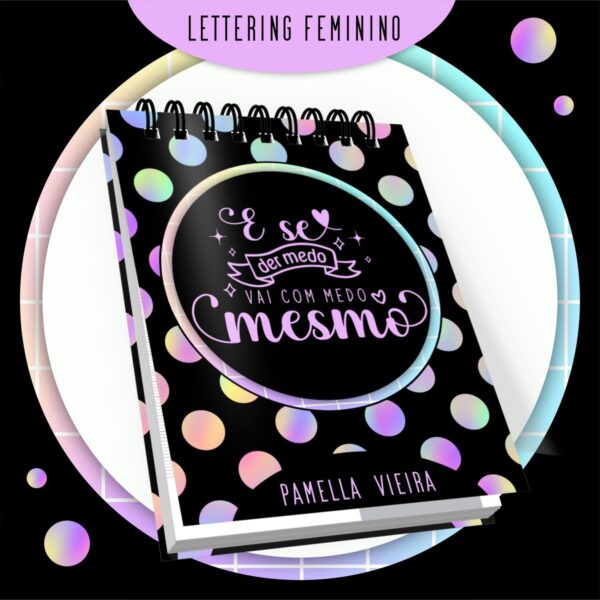 Encadernação Lettering Feminina - Arquivo Digital - Imagem 4