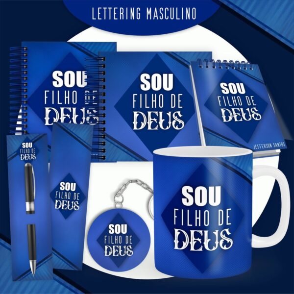 encadernacao lettering masculino arquivo digital combo encadernacao