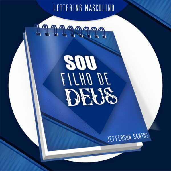 Encadernação Lettering Masculino - Arquivo Digital - Imagem 3