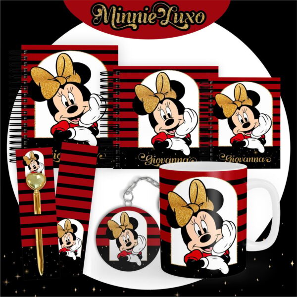 encadernacao minnie luxo arquivo digital agenda minnie