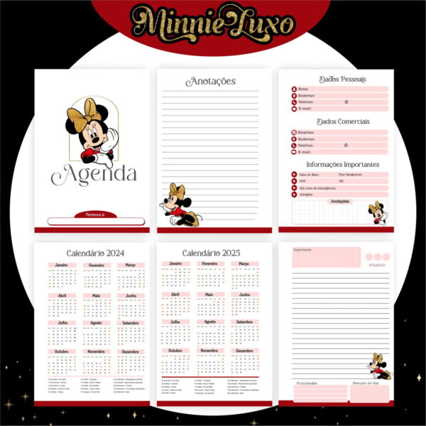 Encadernação Minnie Luxo - Arquivo Digital - Imagem 3