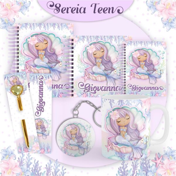 encadernacao sereia teen arquivo digital personalizacao