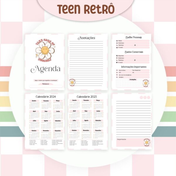 Encadernação Teen Retrô Candy - Arquivo Digital - Imagem 4