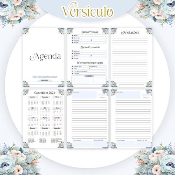 Encadernação Versículos Feminina - Arquivo Digital