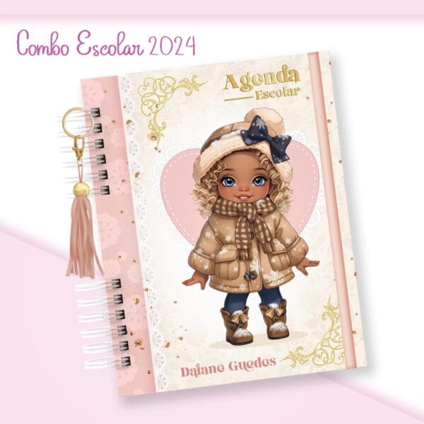 escolar menina inverno arquivo digital scrapbook
