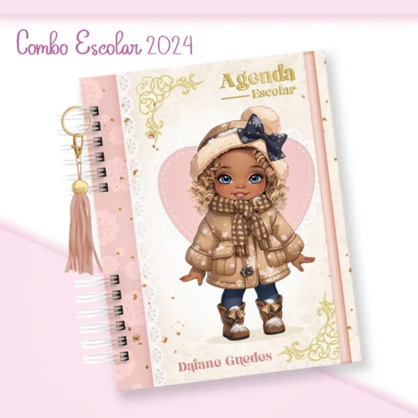escolar menina inverno arquivo digital scrapbook