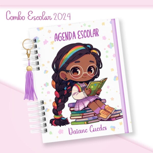 escolar menina leitora arquivo digital kit escolar