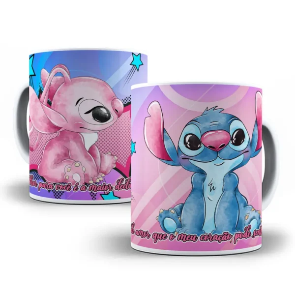 Especial de Dia dos Namorados: 18 Artes Stitch para Canecas