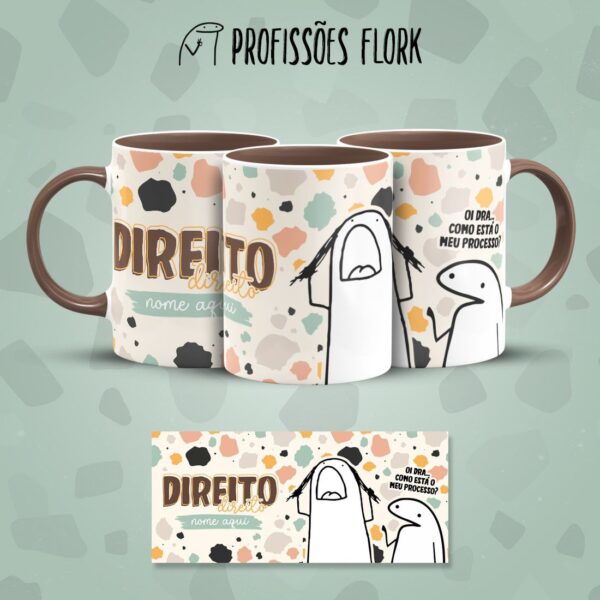 Estampa Caneca Direito Profissões Flork em Jpg