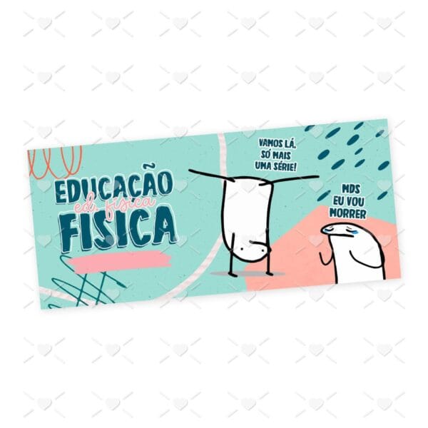 Estampa Caneca Educação Física Profissões Flork em Jpg