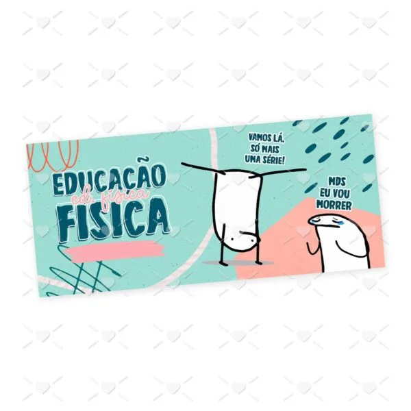 Estampa Caneca Educação Física Profissões Flork em Jpg