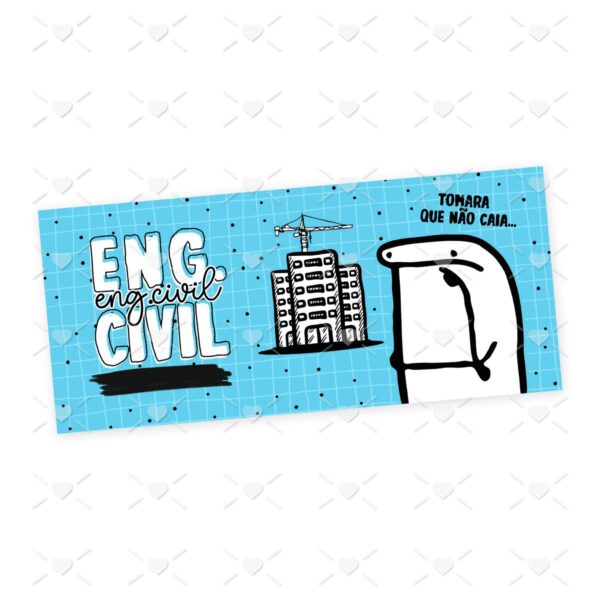 Estampa Caneca Engenharia Civil Profissões Flork em Jpg