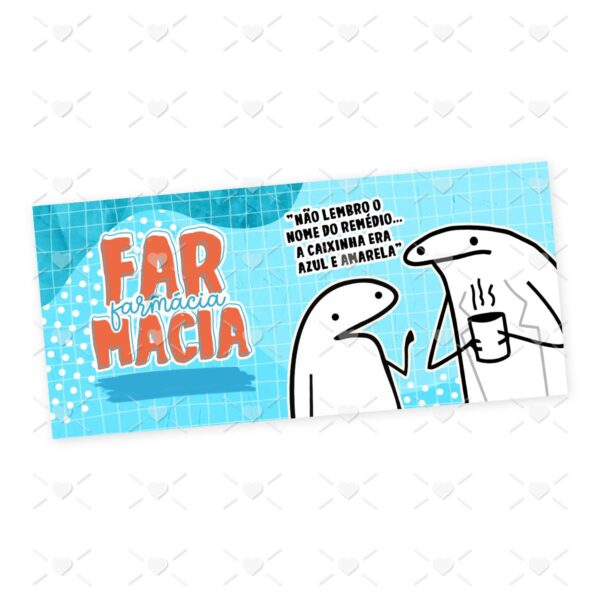 Estampa Caneca Farmácia Profissões Flork em Jpg