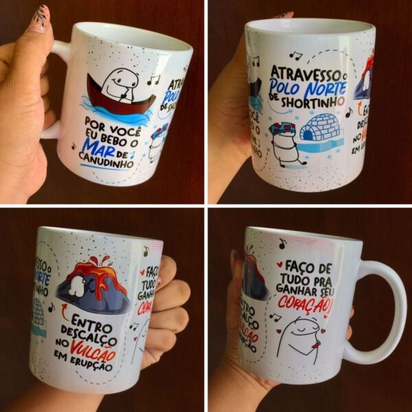 Estampa Caneca Por Você Eu Bebo O Mar De Canudinho Atravesso