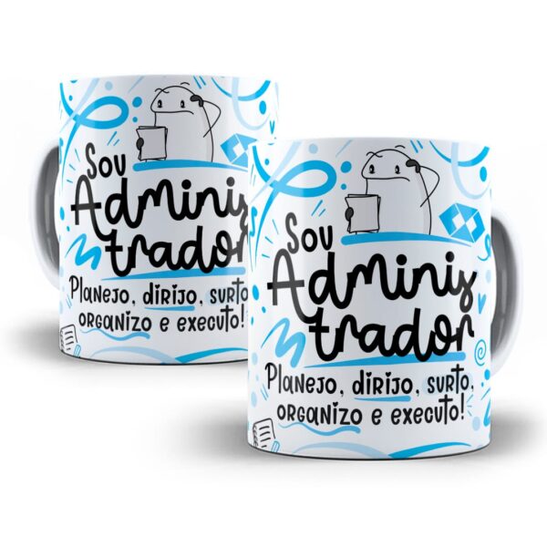 Estampa Caneca Profissão Administrador(a) Flork Frases Png