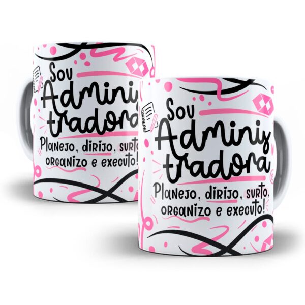 Estampa Caneca Profissão Administrador(a) Flork Frases Png
