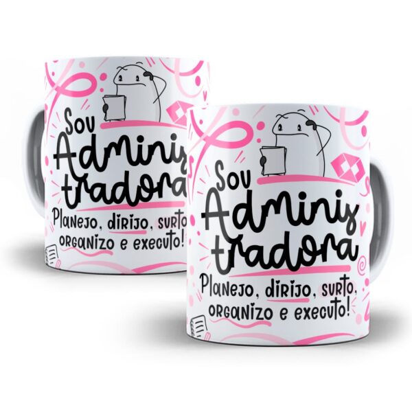 Estampa Caneca Profissão Administrador(a) Flork Frases Png
