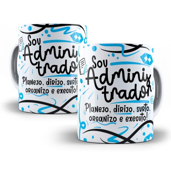 Estampa Caneca Profissão Administrador(a) Flork Frases Png