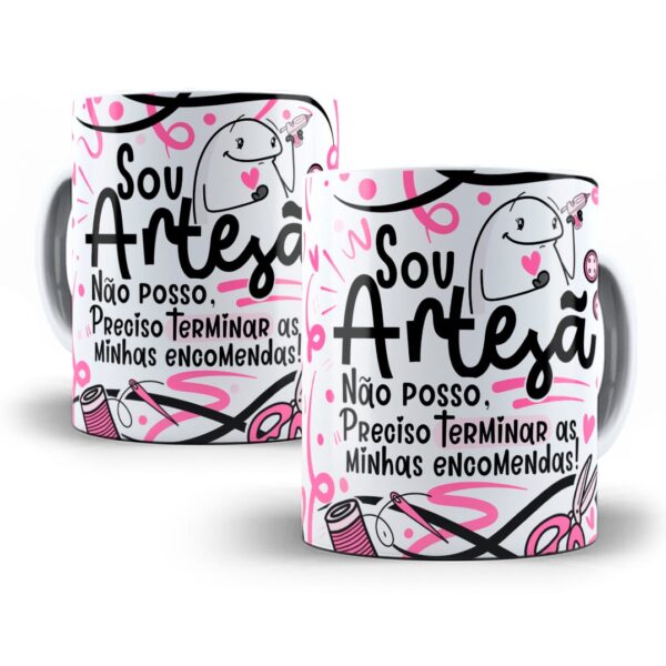 Estampa Caneca Profissão Artesã Flork Frases Em Png