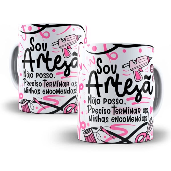 Estampa Caneca Profissão Artesã Flork Frases Em Png
