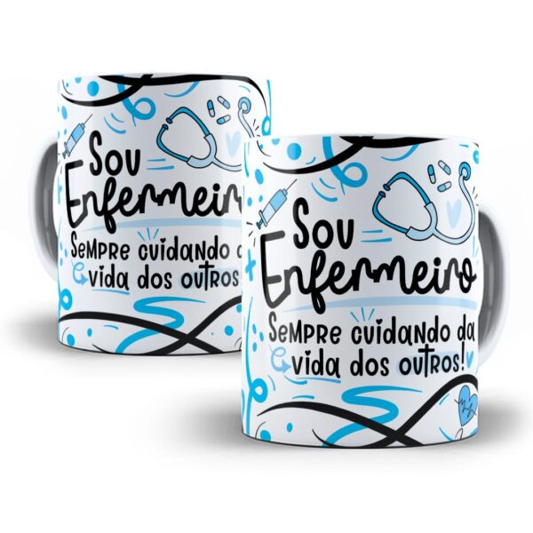 Estampa Caneca Profissão Enfermeiro(a) Flork Frases Em Png