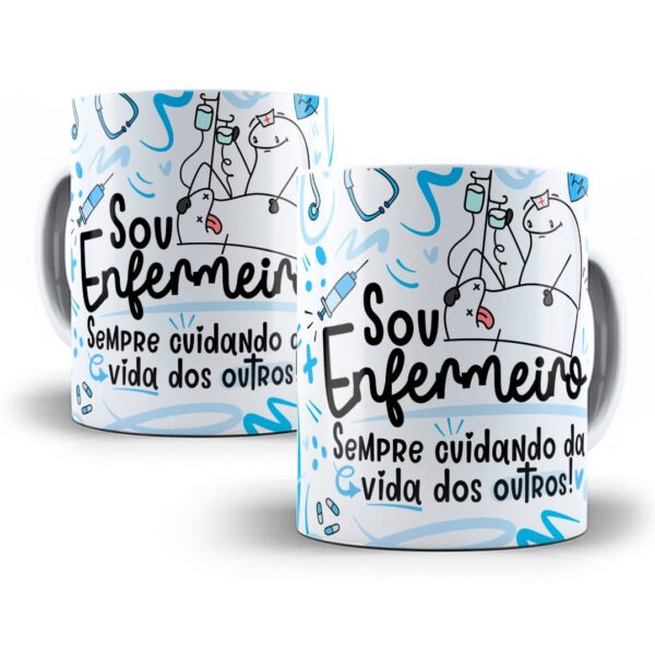Estampa Caneca Profissão Enfermeiro(a) Flork Frases Em Png