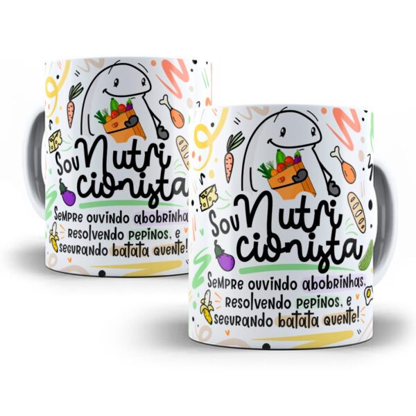 Estampa Caneca Profissão Nutricionista Flork Frases Em Png