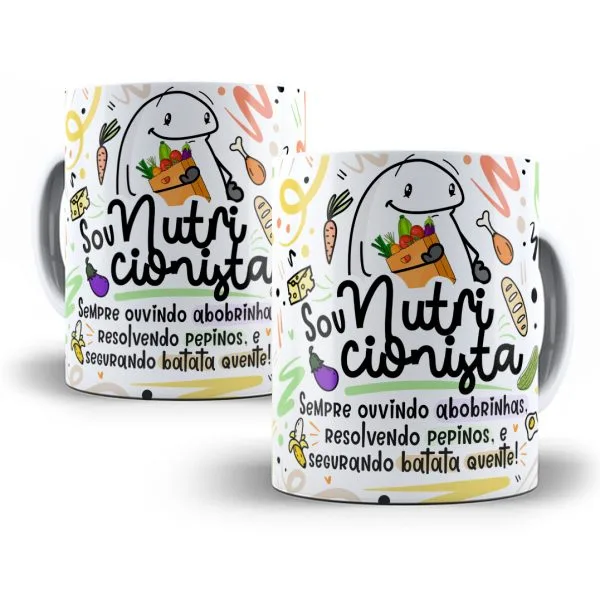 Estampa Caneca Profissão Nutricionista Flork Frases Em Png