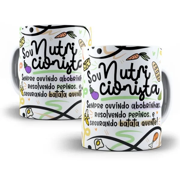 Estampa Caneca Profissão Nutricionista Flork Frases Em Png