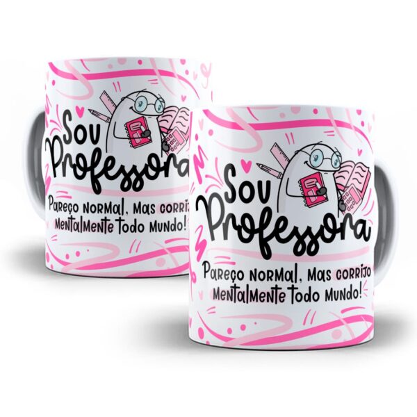 Estampa Caneca Profissão Professor(a) Flork Frases Em Png