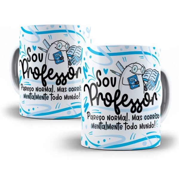 Estampa Caneca Profissão Professor(a) Flork Frases Em Png