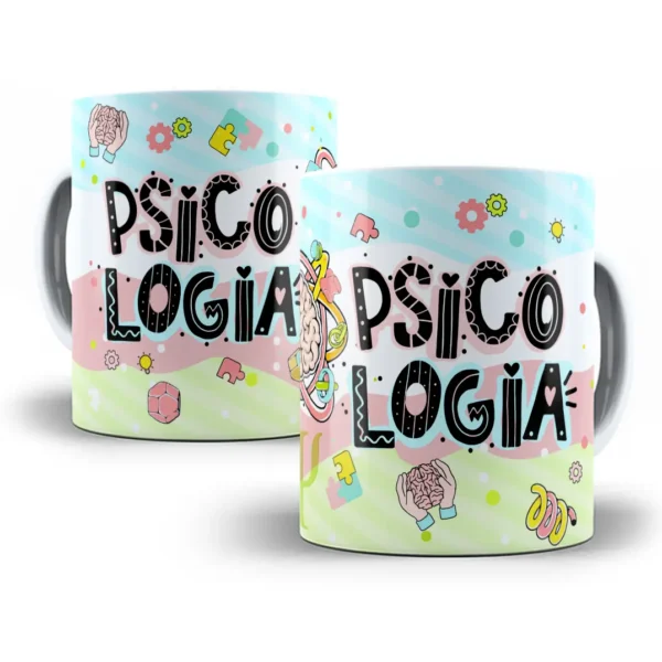Estampa Caneca Profissão Psicologia Psicóloga