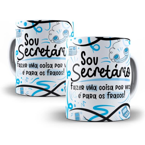 Estampa Caneca Profissão Secretário(a) Flork Frases Em Png