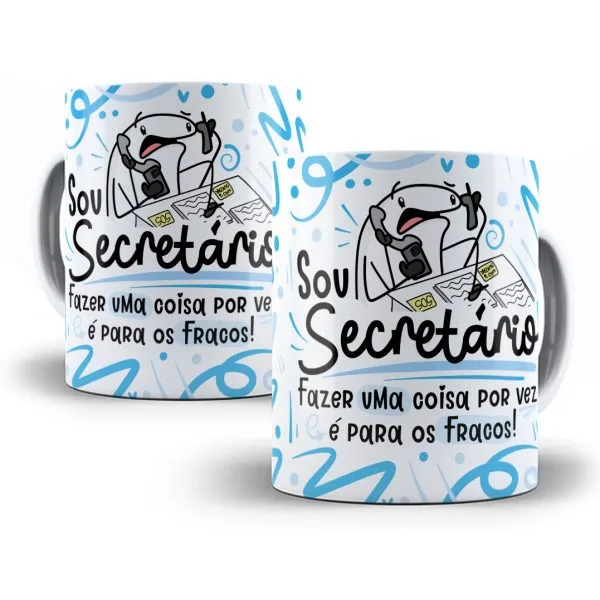 Estampa Caneca Profissão Secretário(a) Flork Frases Em Png
