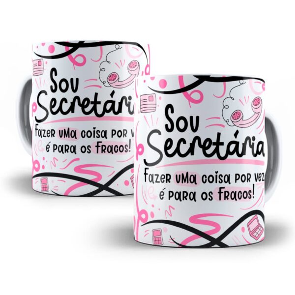 Estampa Caneca Profissão Secretário(a) Flork Frases Em Png