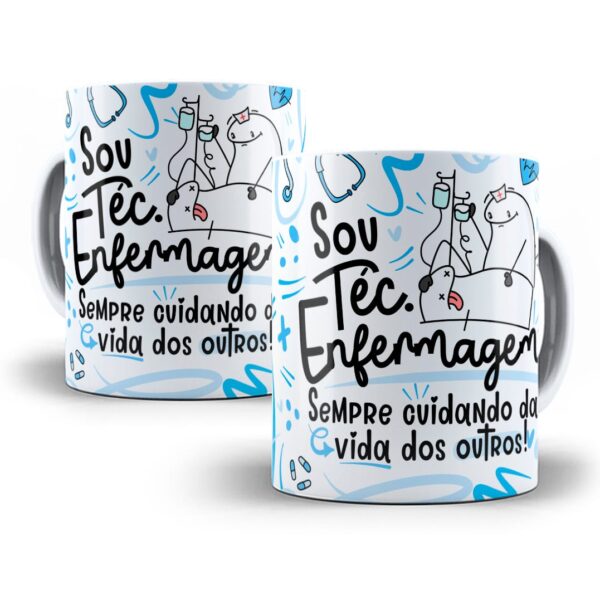Estampa Caneca Profissão Téc. Enfermagem Flork Frases Em Png