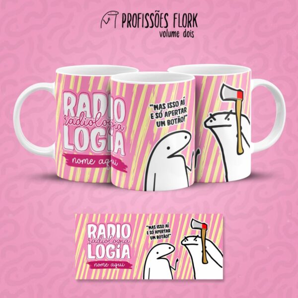 Estampa Caneca Radiologia Profissões Flork em Jpg