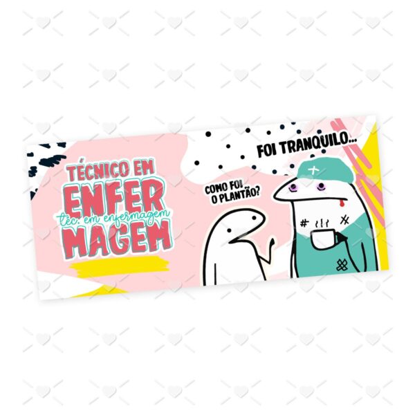 Estampa Caneca Técnico Enfermagem Profissões Flork em Jpg
